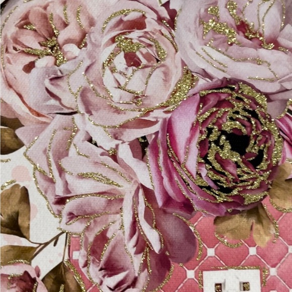 Design District Designer Canvas Wall Art With Gold Glitter NWT - Picture 2 of 5